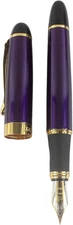 Jinhao X450 Fountain Pen, Gold Trim, Medium Nib, Purple