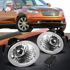 Clear Front Bumper Fog Lights For 02-04 Nissan Altima03-07 Murano Fx35 Fx45