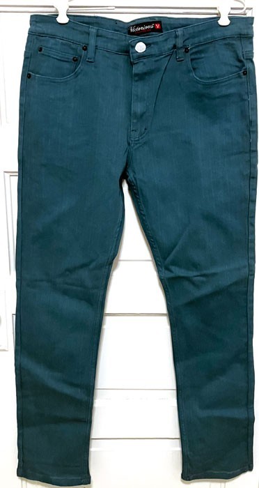 's Victorious Premium Jeans 38x33 Skinny Fit Stretch Nwt Dark Aqua Blue