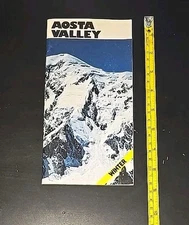 Aosta Valley Italy Vintage Ski Resort Guide Brochure Booklet Courmayeur Etc