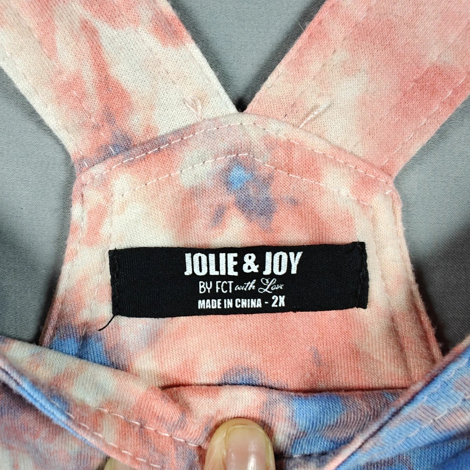 Pantalones cortos tie dye JOLIE & JOY para mujer talla 2XL azul rosa Foto 2 de 4