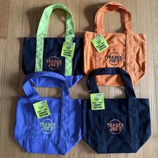 Trader Joe s  Halloween Mini Canvas Tote Bag 2025 MULTI COLOR Bag