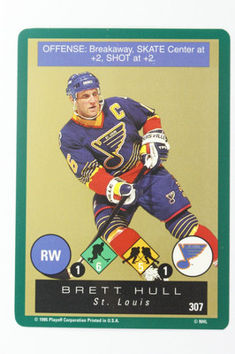 1995-96 Playoff One on One Challenge Ultra Rare Gold Brett Hull #307 Booster