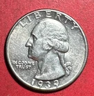 1939 US Washington SILVER Quarter! Philadelphia Mint! Choice AU! Old US Coin!