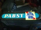 Vtg Pabst Blue Ribbon Beer Sign Tavern Window Light up sign PBR Man Cave PUB BAR