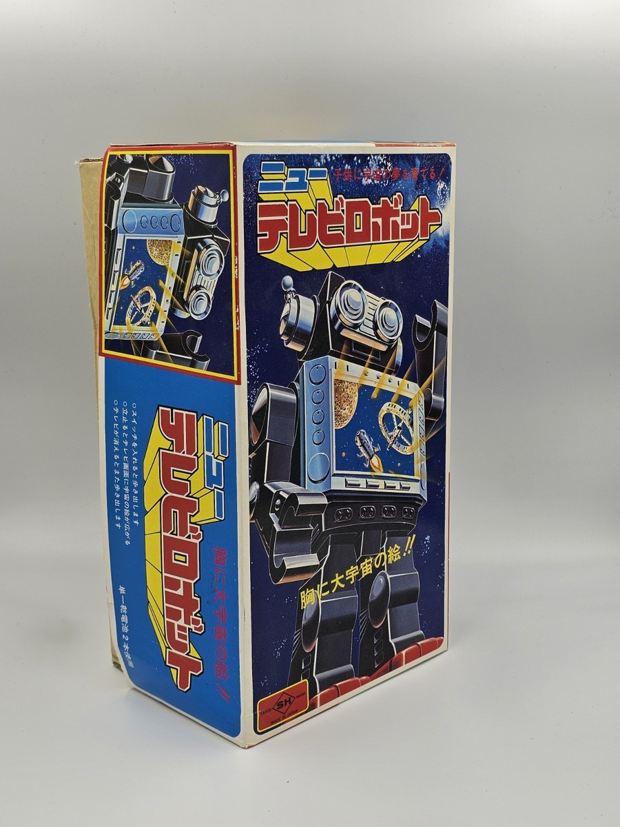 NOS VINTAGE 1970s HORIKAWA SHOWA TELEVISION TV ROBOT TIN TOY JAPAN