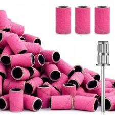 120Pcs Nail Drill Bits Sanding Bands with Nail Drill Bits, Professional Sand ...