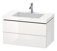 Duravit L-Cube C-Bonded Komplett-Set Mit 2 AuszüGen Mit Hahnloch Ohne...