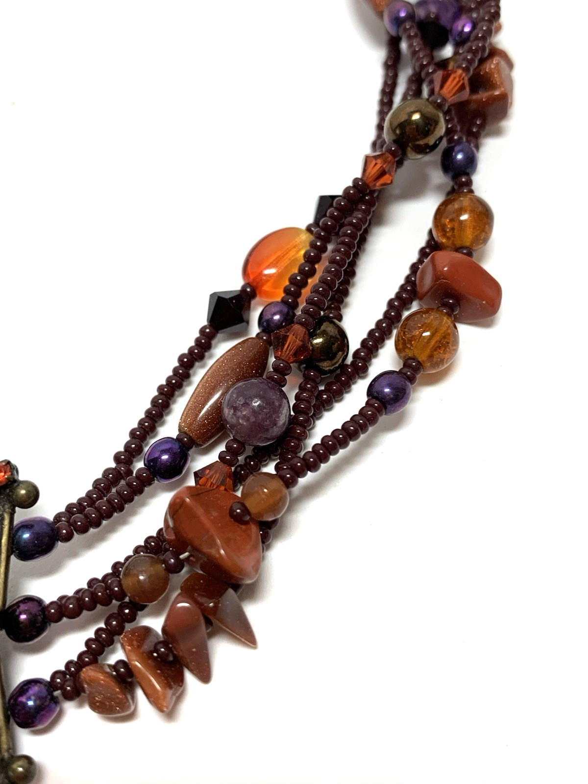 SORRELLI Signed Crystal Multi-Strand Necklace Cho… - image 7