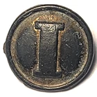 CIVIL WAR CSA CONFEDERATE INFANTRY (I) BUTTON DUG in N.C.