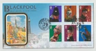 4/9/2001 UK GB FDC - Punch & Judy - Benham BLCS211 - Blackpool Special Postmar