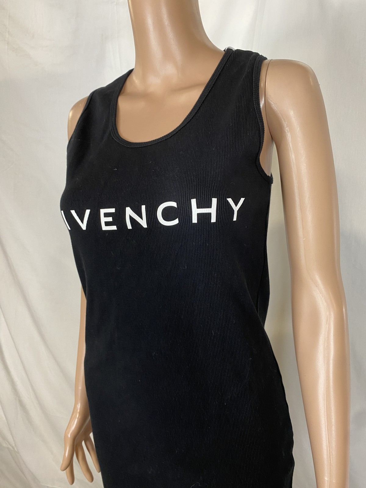 Givenchy Womens Archetype Cotton Jersey Tank Dress Size M Black thumbnail 3