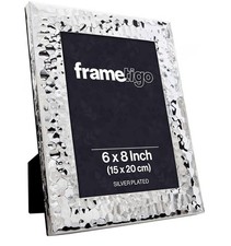 Frametigo Silver Plated Hammered Photo Frame 6” x8” 15x20cm Picture Frame