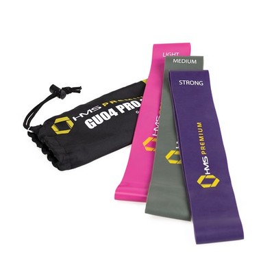HMS GU04 PRO SET Fitnessbänder Widerstandsband Fitness Gym Workout