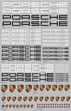 Porsche Logos Transfer Decal sheet