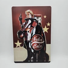 Nuka Cola Tin Metal Sign Poster Vintage Rustic Look Fallout Video Game Gamer Art