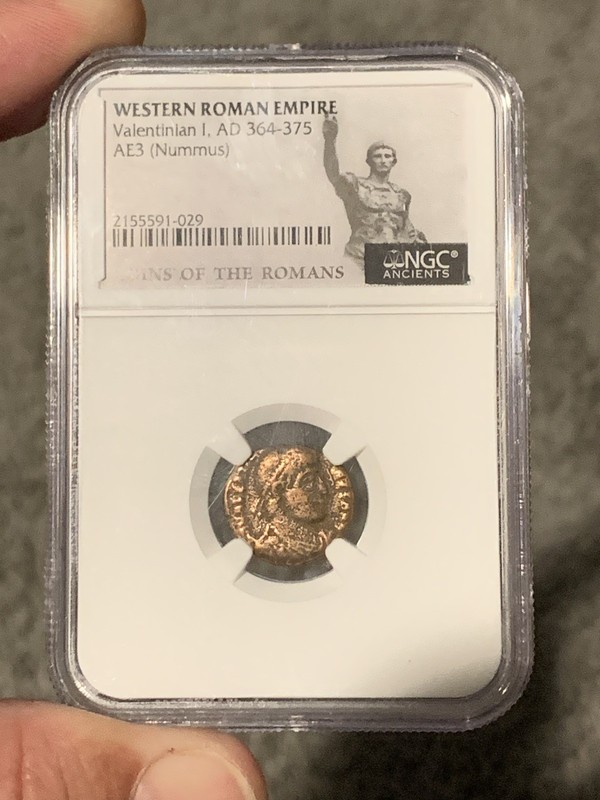 Western Roman Empire Valentinian I, AD 364-375 AE3 (Nummus) - NGC Ancients