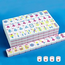 American Mahjong Tile Set 166 Tiles 1.2-inch Mahjong Game Set with 4 Dice