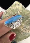 Unbranded 925 Sterling Silver Howlite Elongated Ring Size 5.5
