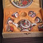 Chinese Porcelain Floral Teapot Tea Set with Tray in Presentation Box — photo 3