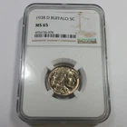 1938 D NGC MS65 - Buffalo Nickel 5c US Coin #59188A