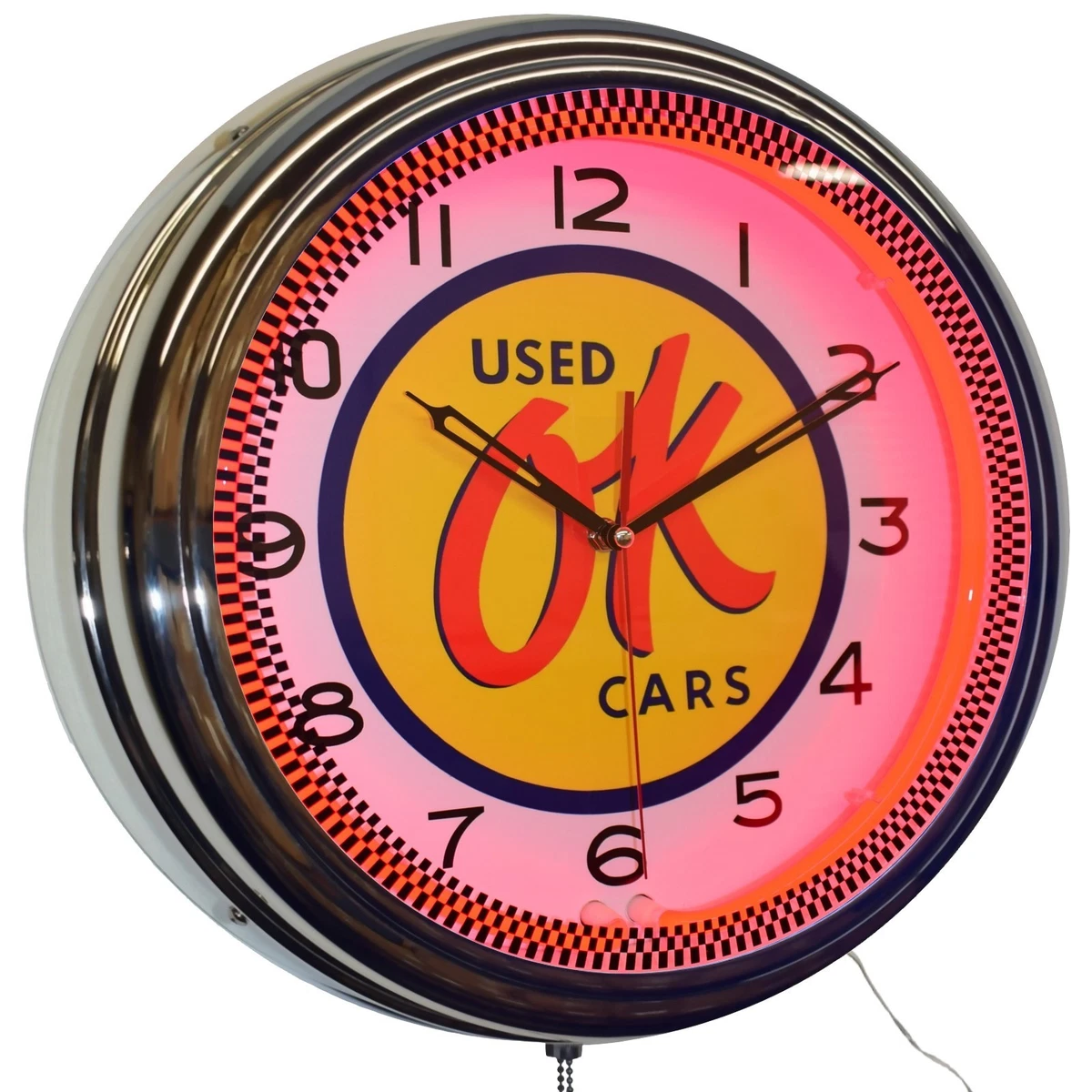 Neon Light Vintage/Retro Wall Clocks for sale - eBay