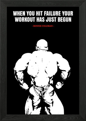 Ronnie Coleman Zitate gerahmtes Wandbild Poster Leinwanddruck Bild
