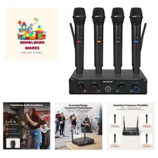UHF Wireless Microphone System - 200ft Range for DJs Singers