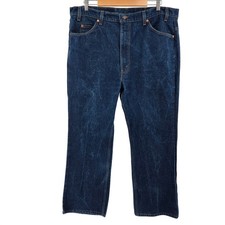 Vintage Levi's 517 Orange Tab Jeans Mens 42x30 Made in USA Dark Wash Bootcut