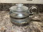 Vintage Pyrex Flameware Clear Glass Tea Pot Kettle Lot With Lid 6 Cup 8446-B