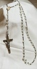 vintage faceted crystal bead rosary — photo 1