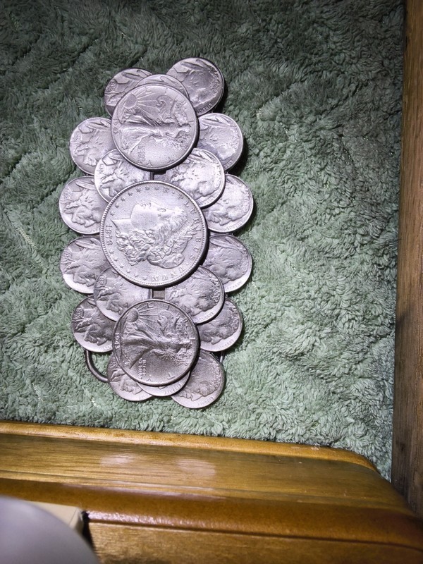 Silver Dallor Indian Head Nickel Belt buckle