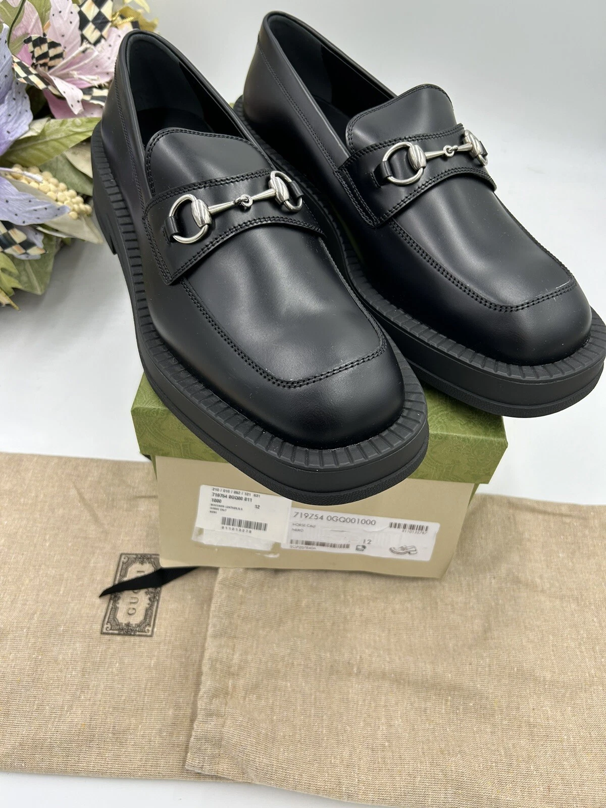 Mocassins homme Gucci gros cuir cheval Bit taille 12 made in Italy