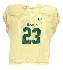 New Under Armour Men's L Blazers Football Practice Mesh Jersey #23 Gold Green