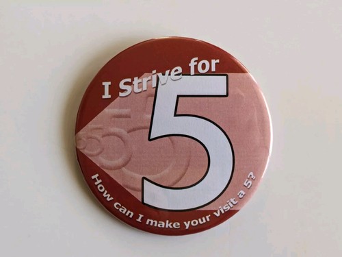 I Strive for 5 Button Server Mitarbeiter Feedback Pinback - Bild 12 von 12