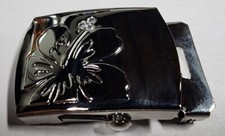 Billabong Designer Vintage Silver Metal Flower Belt Buckle W/ 3 Jewels