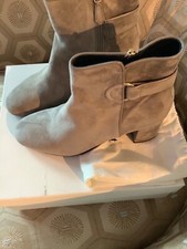 Lk Bennett Abi Silver Birch Suede Ankle Boots-new Sz. 39