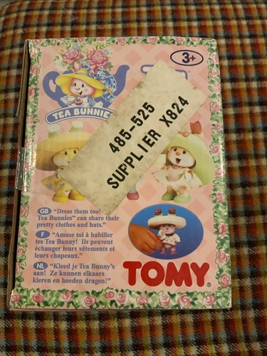 1995 Tomy Tea Bunnies Rose Bonnet Teacup Figure Rabbit Toy Party Never Opened - Picture 6 of 11