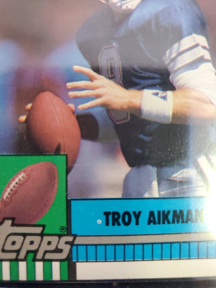 1990 TROY AIKMAN Topps (Error) 1989 RECORD BREAKER #3