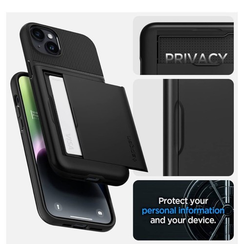 Spigen Slim Armor iPhone 14 Case with Card Holder - Photo 3 sur 9