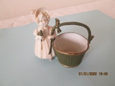 ANCIENNE FIGURINE PETITE FILLE MINIATURE BISCUIT XIX EME PIANO BABY BISCUT