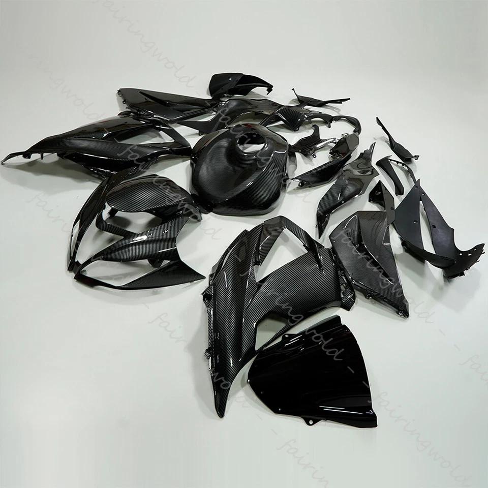 Kit completo de carenagem de fibra de carbono com capuz de tanque para Kawasaki Ninja ZX6R 636 2013-2018 - Imagem 2 de 4
