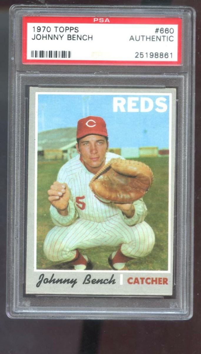 1970 Topps #660 Johnny Bench Cincinnati Reds MLB PSA AUTH Graded