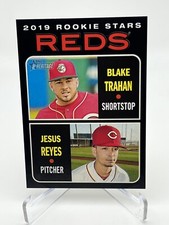 2019 Topps Heritage ROOKIE STARS 36 Cincinnati Reds Blake Trahan Jesus Reyes