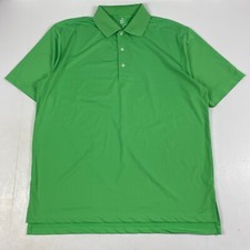 Turtleson Polo Shirt Mens Large Green Tour Performance Golf Short Sleeve Stretch