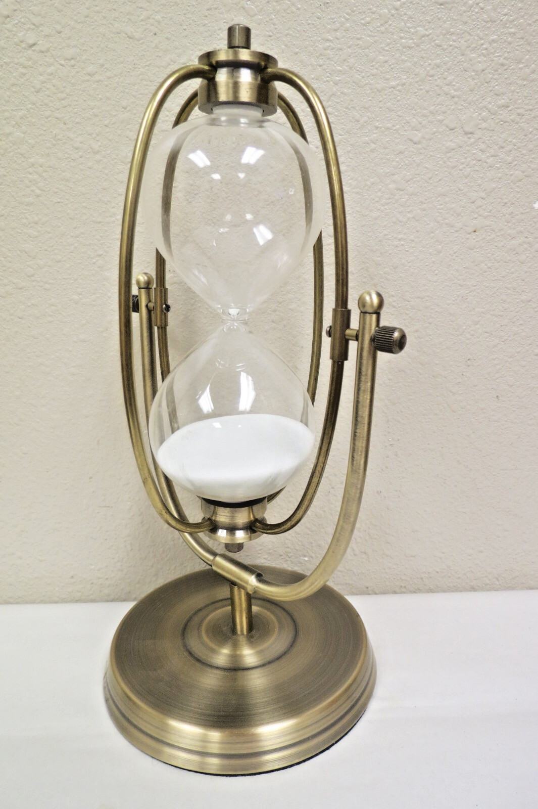 Hobby Lobby Hourglass, 360° Revolving Sand Timer W/ Large Brass Stand 30 Minutes