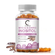 Myo-Inositol D-Chiro Inositol Supplement Hormonal Balance Support 120 Capsules