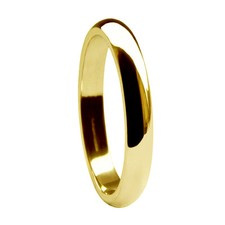 2.5mm 18ct or Jaune Forme D Mariage Anneaux 750 GB Hm Lourd 2.9g Bandeau H. -r.