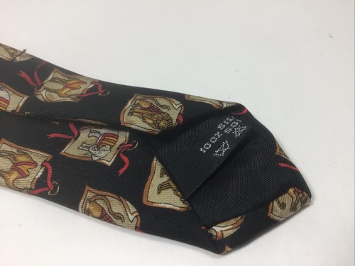 SALVATORE FERRAGAMO Men's Silk Tie Safari Zoo Exotic Animals Print Made in Italy - Picture 5 of 6