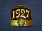 SALE PRICE Beautiful Antique Vintage 1927 Enamel Watch Fob Brown University GC — photo 3